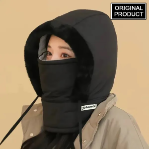 1 Pcs- Premium Winter Windproof Hat With Ear Flaps- Black