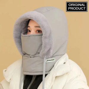 1 Pcs Set- Premium Winter Windproof Hat With Ear Flaps- Ash