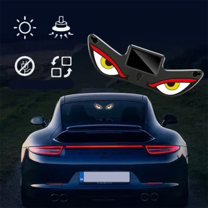 2 pcs Set - Solar Powered Devil's Eye LED Car Window Warning Light
