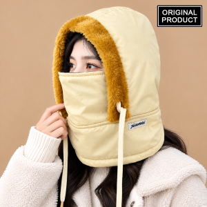 1 Pcs- Premium Winter Windproof Hat With Ear Flaps- Biscuit
